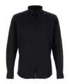 Giorgio Armani Lapel Long-sleeved Shirt In Black