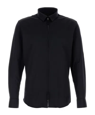 GIORGIO ARMANI LAPEL LONG-SLEEVED SHIRT
