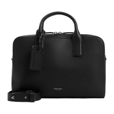 Giorgio Armani Laptop & Briefcases In Black