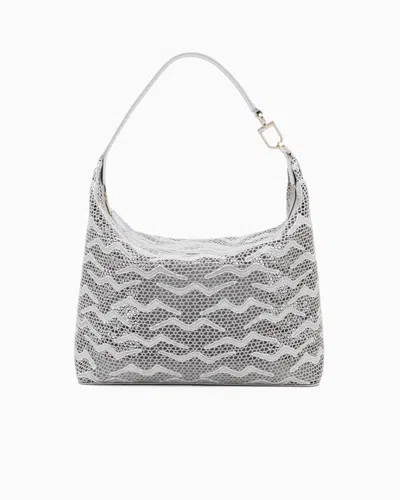 Giorgio Armani Large La Prima Soft Hobo Bag In Shimmering Lace And Nubuck