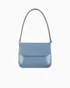Giorgio Armani Official Store Large Palmellato Leather La Prima Bag In Azure