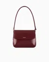 Giorgio Armani Large Palmellato Leather La Prima Bag In Bordeaux