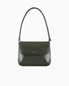 Giorgio Armani Large Palmellato Leather La Prima Bag In Green