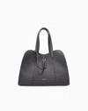 Giorgio Armani Large Pebbled Leather Tote Bag In Brown