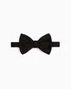 Giorgio Armani Large, Pure Silk Knotted Bow Tie In Black