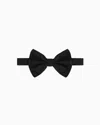 Giorgio Armani Large, Pure Silk Knotted Bow Tie In Noir