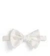 Giorgio Armani Large Silk Pre-tied Bowtie In White