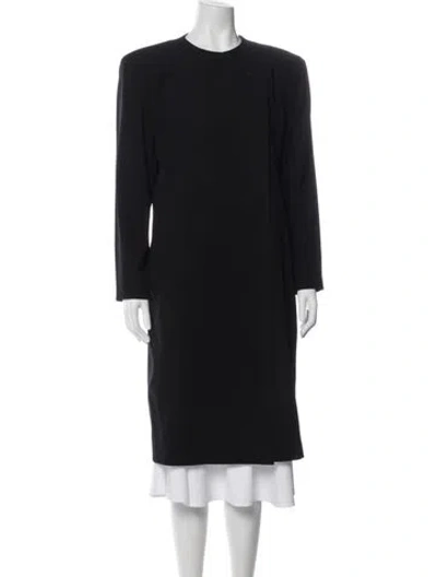 Pre-owned Giorgio Armani Late 1980's - Early 1990's Midi Length Dress In Black