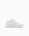 Giorgio Armani Official Store Leather And Fabric Sneakers In White