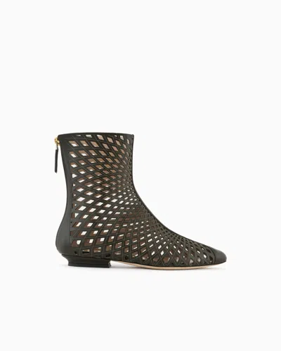 Giorgio Armani Leather Ankle Boots