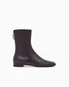 Giorgio Armani Leather Ankle Boots In Brown