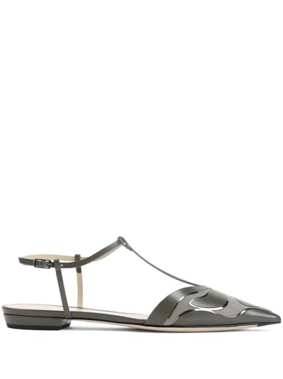 GIORGIO ARMANI LEATHER BALLERINA SHOES