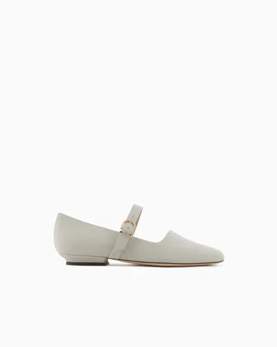 Giorgio Armani Ballet Flats In Gray