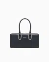 Giorgio Armani Leather Bauletto Bag In Black