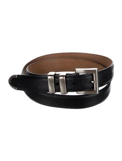 Pre-owned Giorgio Armani Leather Belt In Black