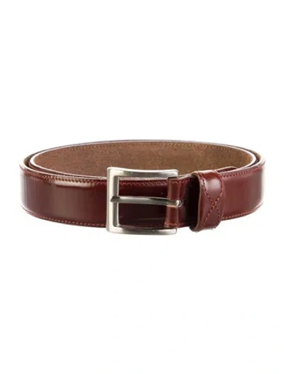 Pre-owned Giorgio Armani Leather Belt In Brown