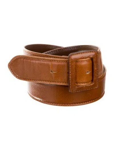 Pre-owned Giorgio Armani Leather Belt In Brown