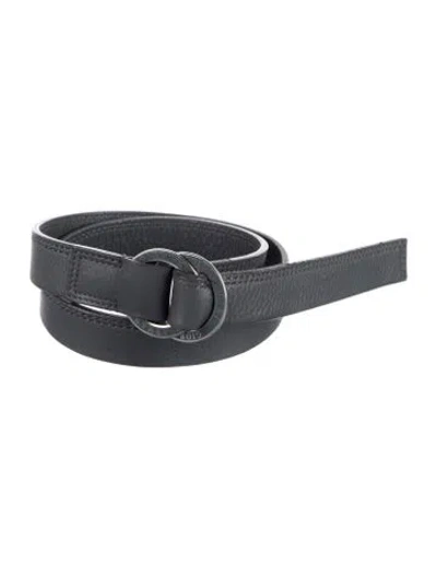 Pre-owned Giorgio Armani Leather Belt In Gray