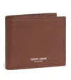 Giorgio Armani Leather Bifold Wallet In Brown