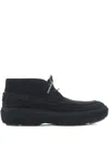 Giorgio Armani Suede Chukka Boots In Black