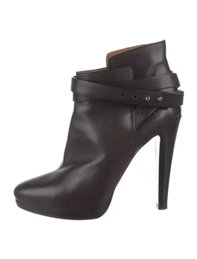 Pre-owned Giorgio Armani Leather Boots In Brown