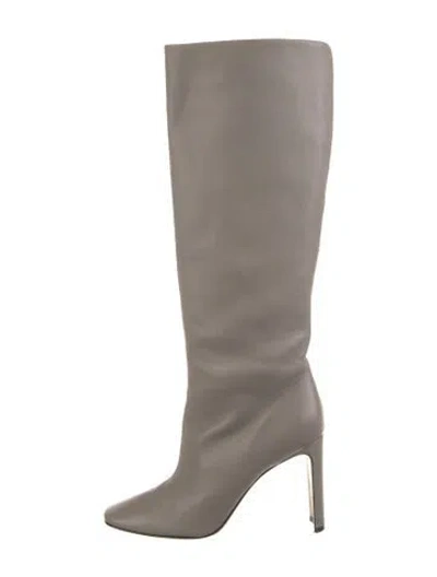 Pre-owned Giorgio Armani Leather Boots In Gray