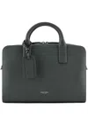 Giorgio Armani Pebbled Leather Briefcase In Green