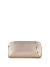 Giorgio Armani Leather Clutch Bag In Gold