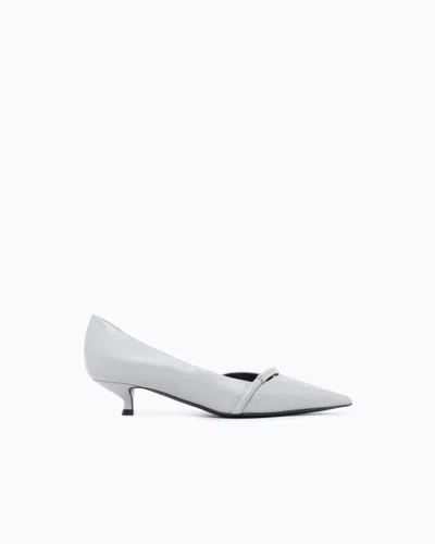 Giorgio Armani Leather Court Shoes In Multi