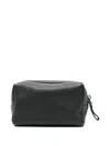 Giorgio Armani Leather Flat Case In Black