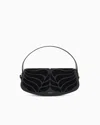 Giorgio Armani Leather Handbag With Suede Inlays