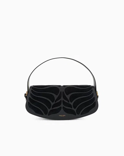 Giorgio Armani Leather Handbag With Suede Inlays