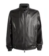 Giorgio Armani Leather Jacket In Black