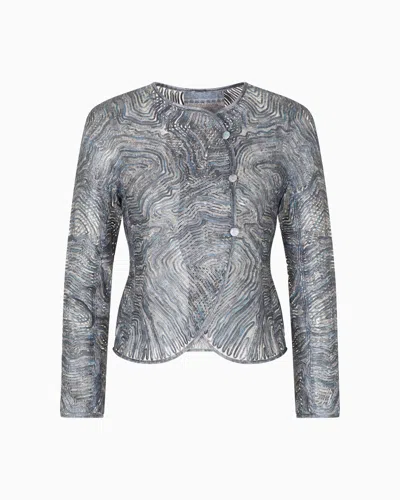Giorgio Armani Leather Jackets In Gray