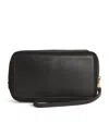 Giorgio Armani Leather Make-up Bag In Green