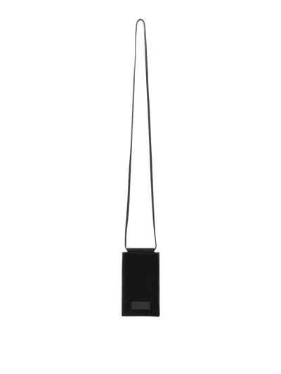 Giorgio Armani Leather Phone Cover In Black