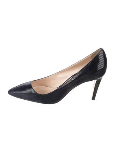 Pre-owned Giorgio Armani Leather Pumps In Blue