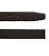 Giorgio Armani Leather Reversible Logo Belt In Black