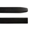 Giorgio Armani Leather Reversible Logo Belt In Black
