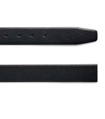 Giorgio Armani Leather Reversible Logo Belt In Orange