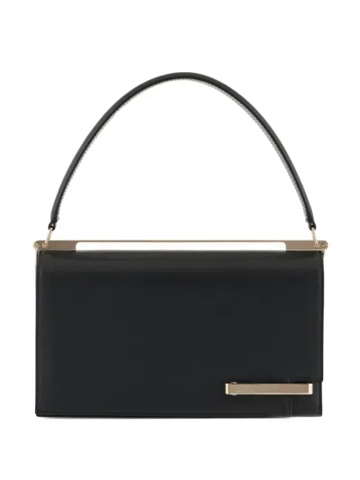 Giorgio Armani Leather Shoulder Bag In Black