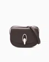 Giorgio Armani Leather Shoulder Bag In Brown