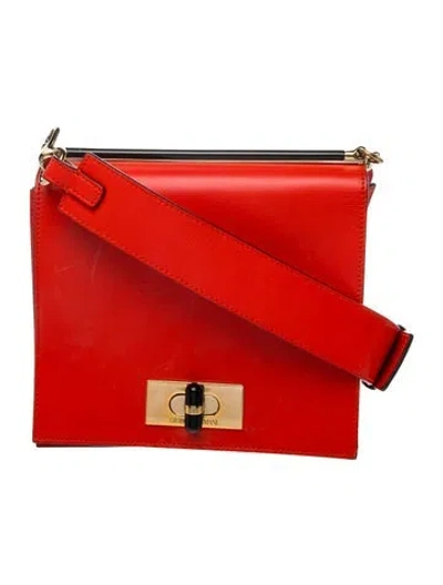 Pre-owned Giorgio Armani Leather Shoulder Bag In Red