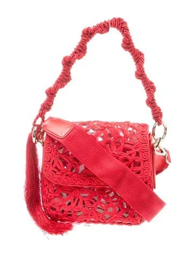 Pre-owned Giorgio Armani Leather Shoulder Bag In Red