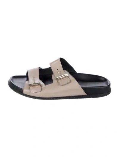 Pre-owned Giorgio Armani Leather Slides In Blue