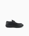 Giorgio Armani Leather, Suede And Nappa-leather Lace-ups In Black