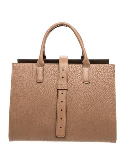 Pre-owned Giorgio Armani Leather Tote In Brown