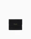 Giorgio Armani Leather Trifold Wallet In Black