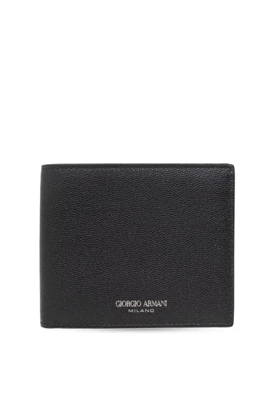 Giorgio Armani Leather Wallet In 80001