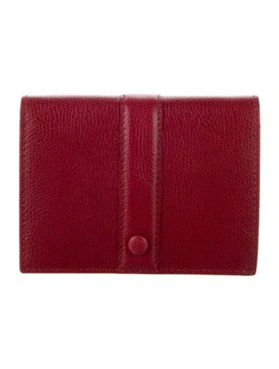 Pre-owned Giorgio Armani Leather Wallet In Red